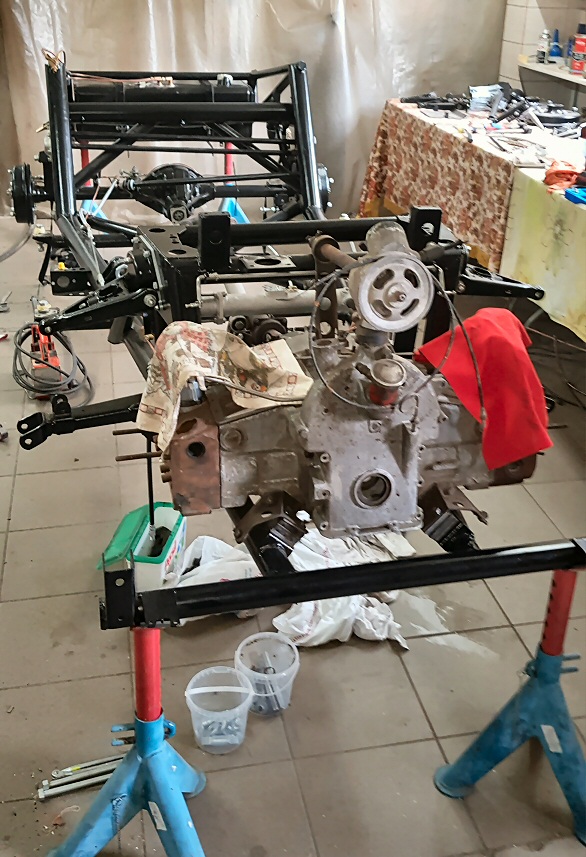 Jowett Jupiter chassis under prefessional restoration in Poland 2019
